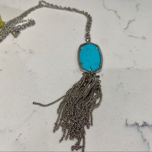 Kendra Scott Rayne Turquoise Silver Necklace